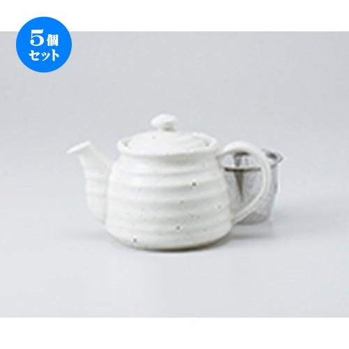 5個セット ポット 白釉ポット ［ 10.5 x 11cm ・ 420cc ］ 【 喫茶店 カフェ 洋食器 飲食店 業務用 】