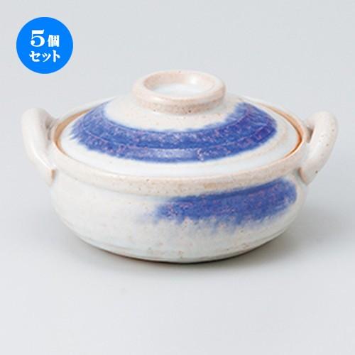 5個セット 小鍋 フタ付グラタン鍋 ［ 16.5 x 13 x 8cm ］ 【 料亭 旅館 和食器 飲食店 業務用 】