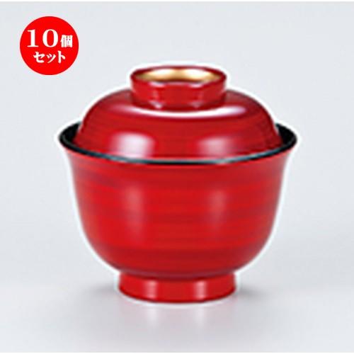 5個セット 和食器 / 羽反小吸椀 暁かすり内黒 ツマミ内金 寸法:φ98 x h 93mm