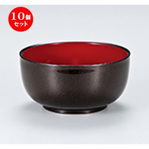 10個セット 和食器 / 5 雅丼 金パール内朱 寸法:φ145 x h 72mm