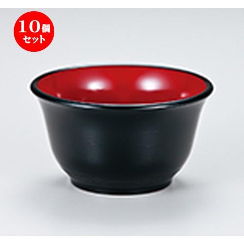 10個仕掛ける 和食器 / 5 羽反ハケ目丼 黒内朱 大きさ:φ150 x h 82粍 食器、グラス、カトラリー-丼-キッチン、日用品、文具
