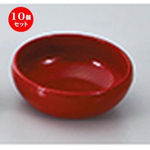 5個セット 和食器 / 木目丸小鉢 朱 寸法:φ113 x h 42mm