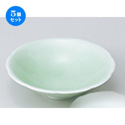 5個セット 刺身 もえぎ輪花 向付 ［ 14.8 x 4.2cm ］ 【 料亭 旅館 和食器 飲食店 業務用 】