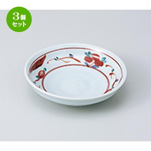 3個セット 向付 和食器 / 手描赤絵5.0向付 寸法：16.3 x 4.2cm