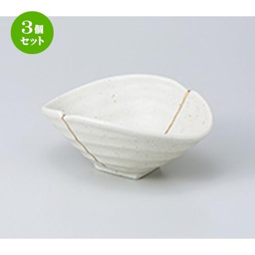 3個セット 中鉢 和食器 / 白伊賀金線変型小鉢 寸法：15 x 11.5 x 6.2cm | 中鉢 和食器 洋食器 おしゃれ 業務用