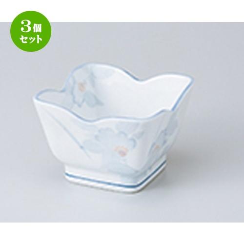 3個セット 小鉢 和食器 / まごころ花角4.0鉢 寸法：10 x 10 x 7cm | 小鉢 和食器 洋食器 おしゃれ 業務用