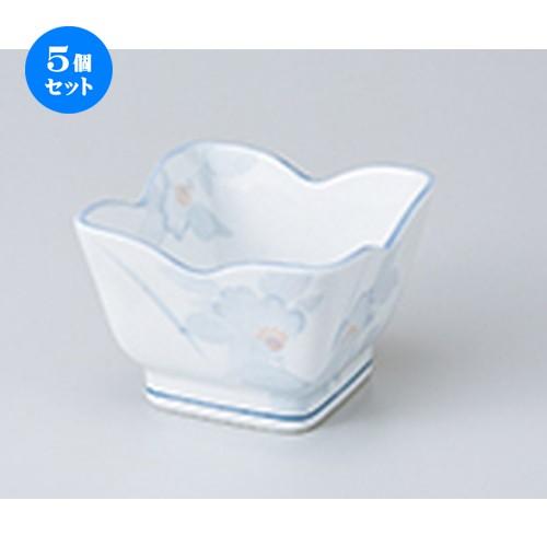 5個セット 小鉢 まごころ花角4.0鉢 ［ 10 x 10 x 7cm ］  | 小鉢 和食器 洋食器 おしゃれ 業務用