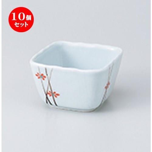 10個セット 小鉢 花ちらし角3.6小鉢 ［ 9 x 9 x 5.7cm ］  | 小鉢 和食器 洋食器 おしゃれ 業務用