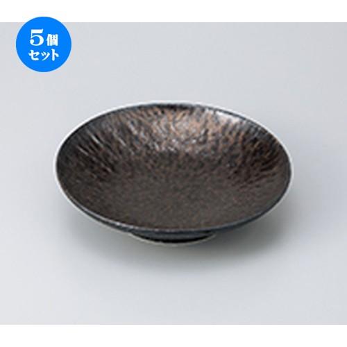 5個セット 前菜皿 金結晶とちり8.0深皿 ［ 24 x 5.5cm ］ 【 料亭 旅館 和食器 飲食店 業務用 】