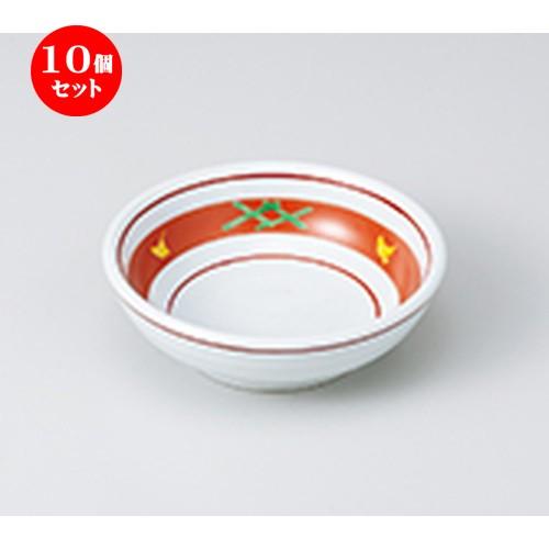 10個セット 松花堂 朱巻井桁丸鉢 ［ 11 x 3.5cm ］ 【 料亭 旅館 和食器 飲食店 業務用 】