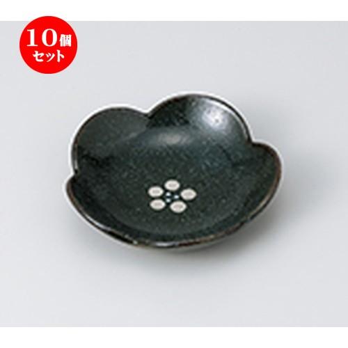 10個セット 松花堂 黒化粧白梅紋松花堂 ［ 11 x 3cm ］ 【 料亭 旅館 和食器 飲食店 業務用 】