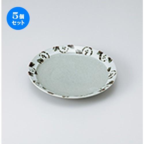 5個セット 和皿 唐津椿6.0丸皿 ［ 17.8 x 3cm ］ 【 料亭 旅館 和食器 飲食店 業務用 】