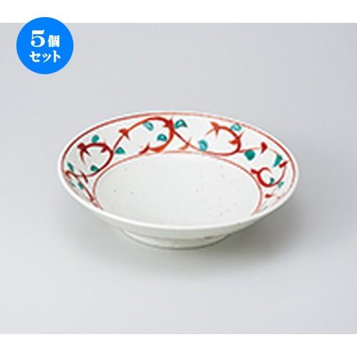 5個セットめん皿 錦唐草盛鉢 ［ 25 x 6.4cm ］ 【 料亭 旅館 麺 和食器 飲食店 業務用 】