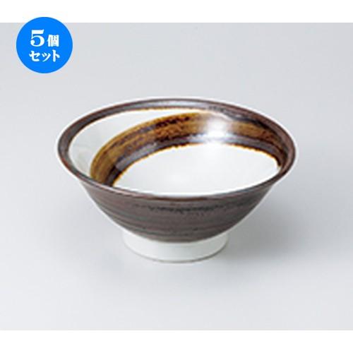 5個セット丼 錆うず　6.0そば丼 ［ 17.5 x 7.4cm ］ 【 料亭 旅館 定食屋 和食器 飲食店 業務用 】