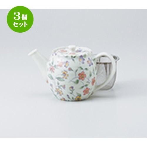 3個セット ポット 洋食器 / すみれポット（アミ付） 寸法：9.5 x 10.3cm ・ 420cc