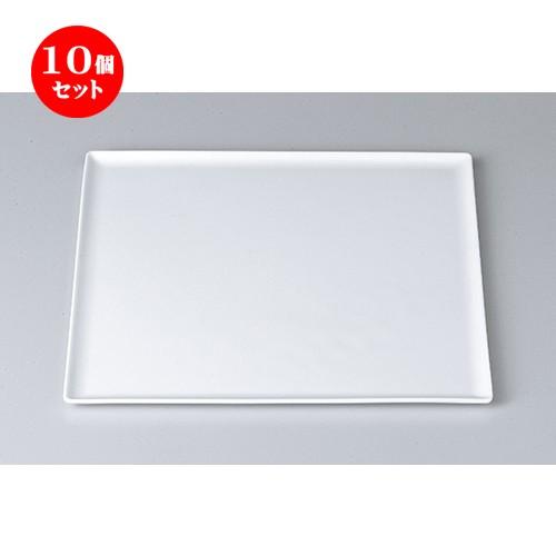 10個セット モダンスタイル NY24cmスクエア（超軽量白磁） ［ 24.5 x 24.5 x 0.3cm ］ 【 レストラン ホテル カフェ 洋食器 飲食店 業務用 】