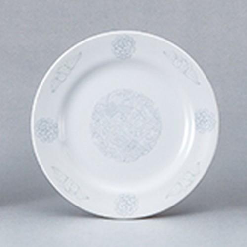 中華オープン 中華食器 / 白盛鳳凰 リム玉8吋丸皿 寸法:20.8 x 2.2cm