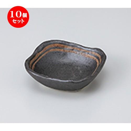 10個セット 小鉢 黒ライン3.0角小鉢 ［ 10.5 x 10.5 x 3cm ］  | 小鉢 和食器 洋食器 おしゃれ 業務用