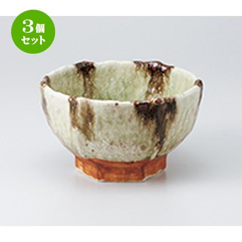 3個セット 丼 和食器 / 灰釉流し六角5.0丼 寸法：16.5 x 15.5 x 9.5cm