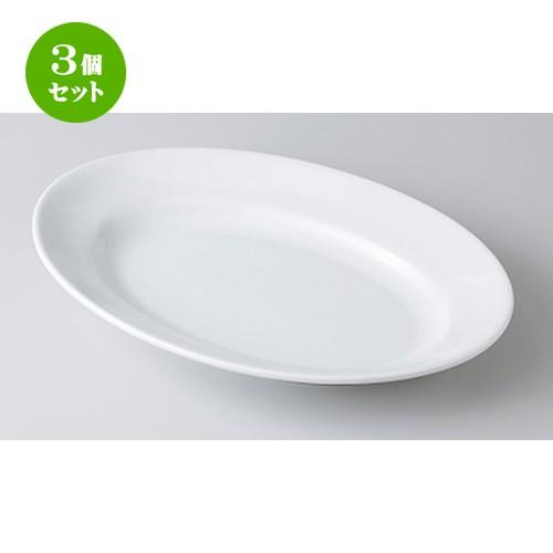 3個セット モダンスタイル 洋食器 / エクセル31cmプラター 寸法：318 x 229 x 45cm