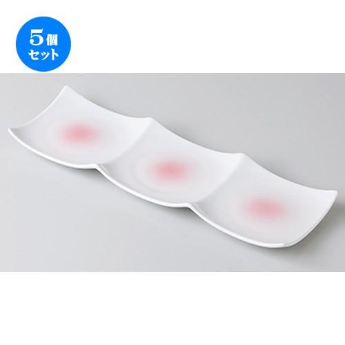 5個セット モダンスタイル 三品浅口プレートP ［ 29 x 9.5 x 2.1cm ］ 【 レストラン ホテル カフェ 洋食器 飲食店 業務用 】
