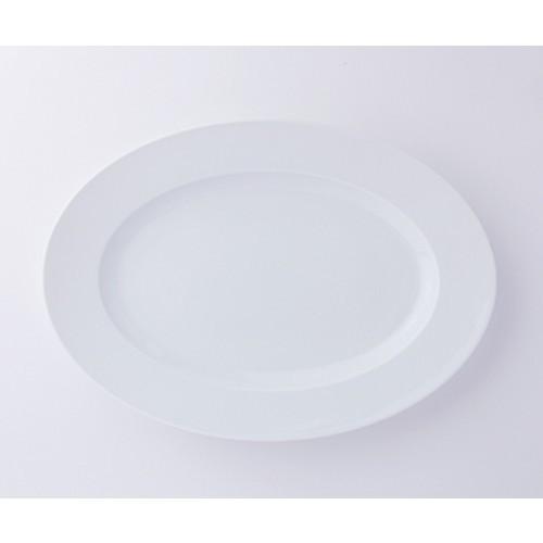 洋陶オープン 洋食器 / GIGA（白磁強化） TA163 GIGA 16吋リムプラター 寸法:40.0 x 28.5 x 3.5cm