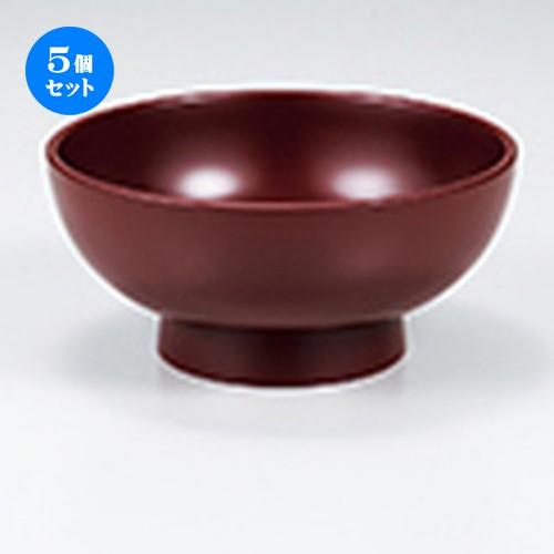5個セット 越前漆器 5.5 多用丼 銀朱 ［ φ170 x h 78mm ］ 【 料亭 旅館 麺 和食器 飲食店 業務用 】
