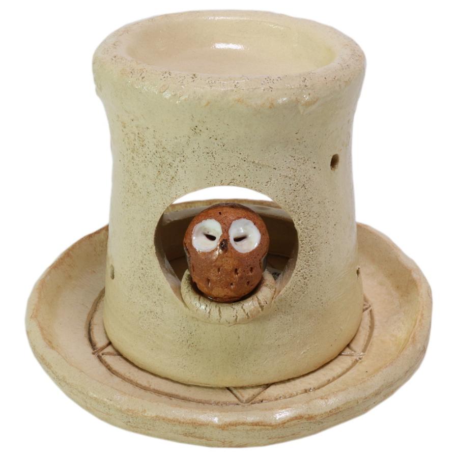 香炉　ふくろう 茶香炉 フクロウ [高さ14cm] | おしゃれ かわいい ギフト : せともの