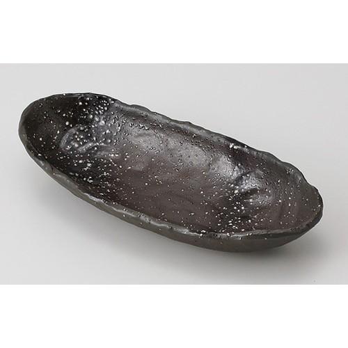 ☆ 向付 黒御影 長鉢 [ 22.5 x 10 4cm 330g ] 【 料亭 旅館 和食器