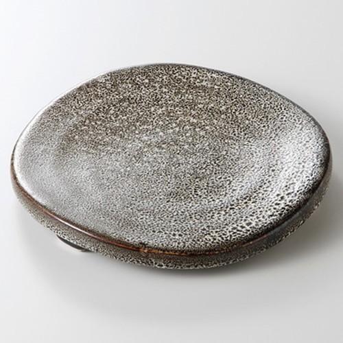 釉彩 皿 ☆ 前菜皿 唐津釉彩 三ッ足前菜皿 [ 18.5 x 2.7cm 720g ] 【 料亭 旅館
