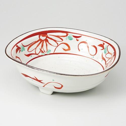 ☆ 盛鉢 ☆ 間取大輪 三ツ足三角鉢 [ 25.5 x 8cm 950g ] | 盛鉢 和食器 洋食器 おしゃれ 業務用
