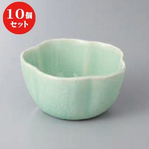 10個セット ☆ 小鉢 ☆灰釉ビードロ梅形深小鉢 [ 10.8 x 5.8cm ]  | 小鉢 和食器 洋食器 おしゃれ 業務用