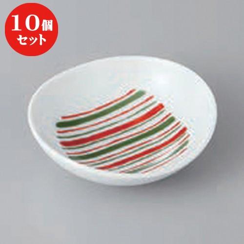 10個セット ☆ 高台小付 ☆有田焼錦十草楕円小付 [ 8 x 7.5 x 2cm 50cc ] 【 料亭 旅館 和食器 飲食店 業務用 】