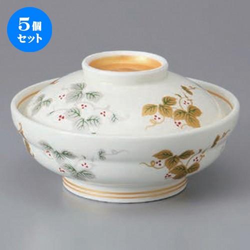 5個仕掛ける☆ 蓋向 ☆現ナマぶどう絵平蓋物 [ 15.3 x 8.5珊 ] 【 小料理屋 はたご屋 和食器 飲食店 御役目用 】 食器、グラス、カトラリー-キッチン、日用品、文具