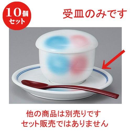 10個セット ☆ スプーン受 ☆二色水玉スプーン受皿 [ 13 x 1.7cm ] 【 料亭 旅館 和食器 飲食店 業務用 】