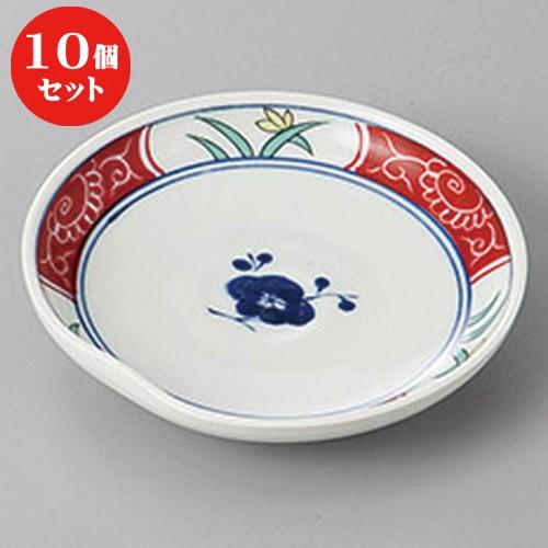 10個セット ☆ 小皿 ☆有田焼古代花小皿 [ 10.2 x 2.5cm ] 【 料亭 旅館 和食器 飲食店 業務用 】