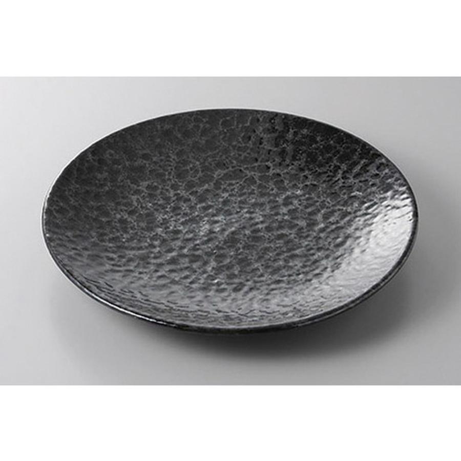 和食器 丸盛皿 / 黒銀彩8.0皿 寸法:24.5 x 3.4cm | 盛皿 大皿 和食器