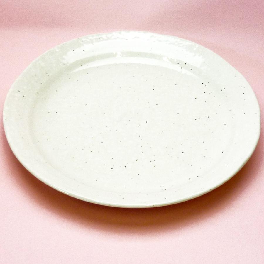 丸盛皿 粉引釉斑点7.0皿 [24 x 3.3cm] | 盛皿 大皿 和食器 洋食器