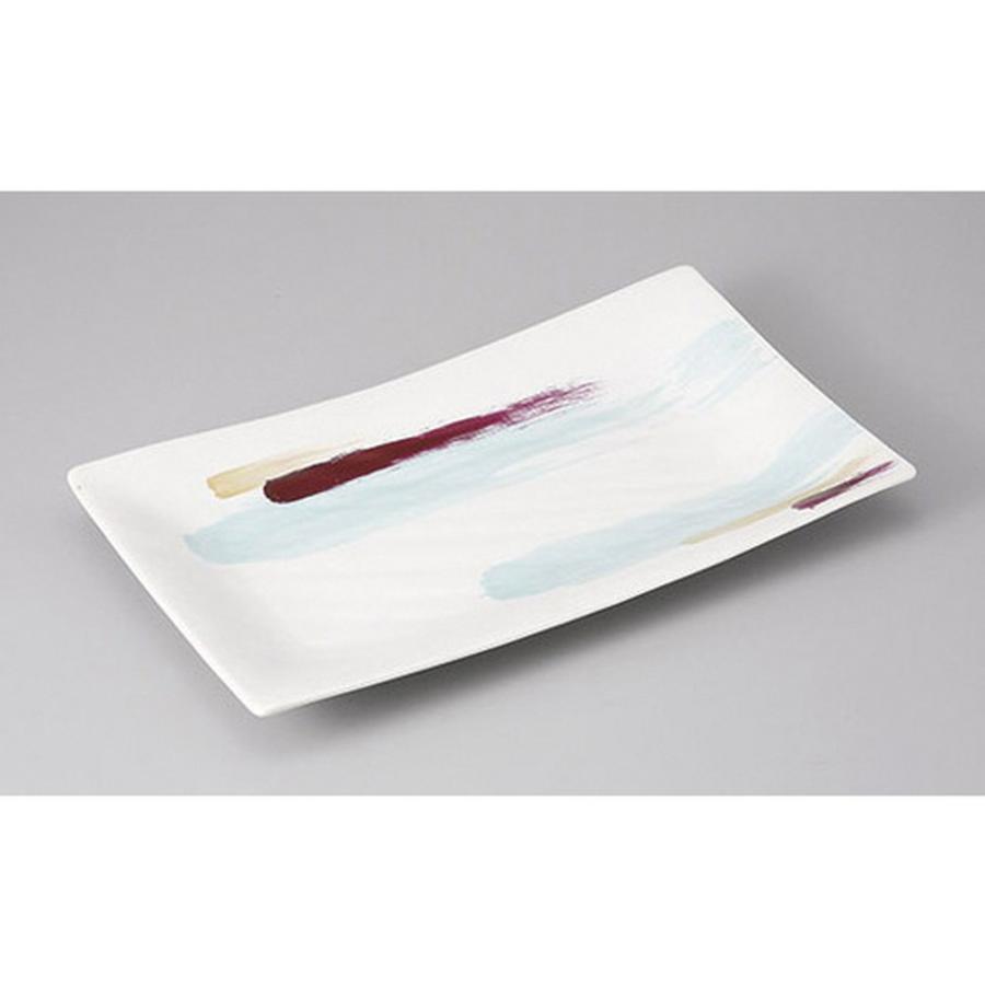 和食器 長角盛皿 / しらさぎ33cm長角プレート皿 寸法:33 x 19.5 x 3.8cm | 盛皿 大皿 和食器 洋食器 おしゃれ 業務用