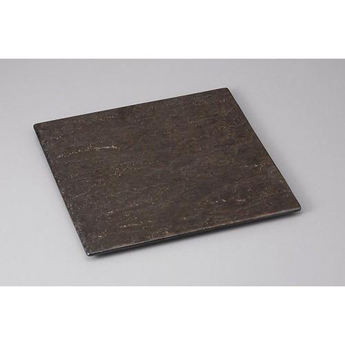 正角盛皿 金結晶岩肌正角27cm皿 [27 x 27 x 1.2cm] | 盛皿 大皿 和食器 洋食器 おしゃれ 業務用