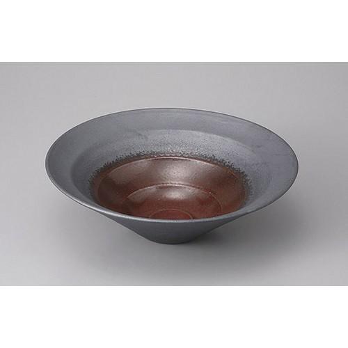 大鉢・盛鉢 炭化土赤吹8.0浅大鉢 [25 x 7.8cm] 土物 | 盛鉢 和食器 洋食器 おしゃれ 業務用