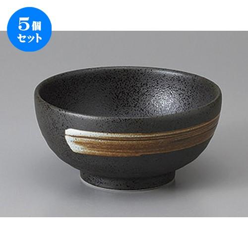 5個セット☆ 多用碗 ☆白刷毛天目４.５丼 [ 14.3 x 7cm ] 【 料亭 旅館 和食器 飲食店 業務用 】