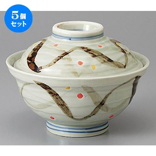 瀬戸焼 古瀬戸染付花草文 茶壷 蓋物 蓋壷 蓋香炉 V