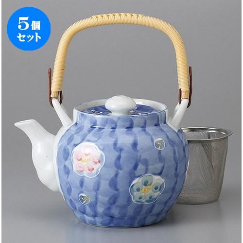 5個セット☆ 有田土瓶 ☆一珍色梅８号土瓶(Uアミ) [ 1390cc ] 【 料亭 旅館 和食器 飲食店 業務用 】