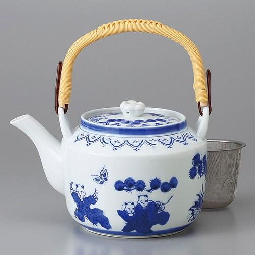 ☆ 有田土瓶 ☆新唐子８号土瓶(Uアミ付) [ 21.5 x 15.5 x 14cm 1600cc ] 【 料亭 旅館 和食器 飲食店 業務用 】