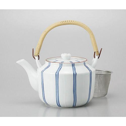 土瓶 ダミ十草(全能茶こし付)10号土瓶 [16.5 x 14.5珊 1900竓]  小料理屋 はたご屋 和食器 飲食店 御役目用 急須-食器、グラス、カトラリー-茶器