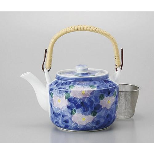 和食器 土瓶 / 紫花(万能茶こし付)10号土瓶 寸法:16.5 x 14.5cm 1900cc