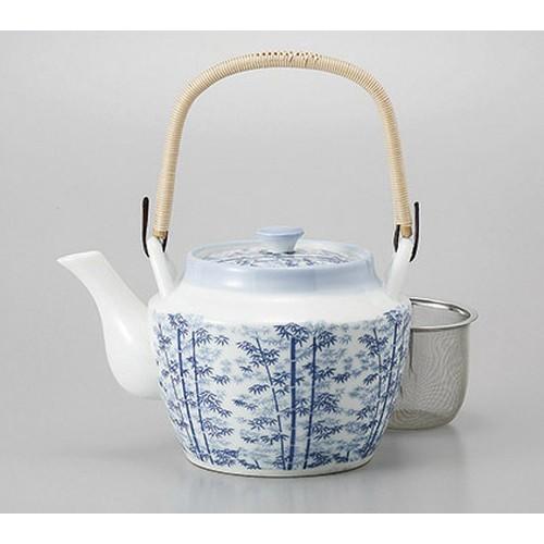 土瓶 竹林10.0号土瓶篭網皆無ヘソ付 [2200竓]  食べ物屋 はたご屋 和食器 飲食店 御勤め用