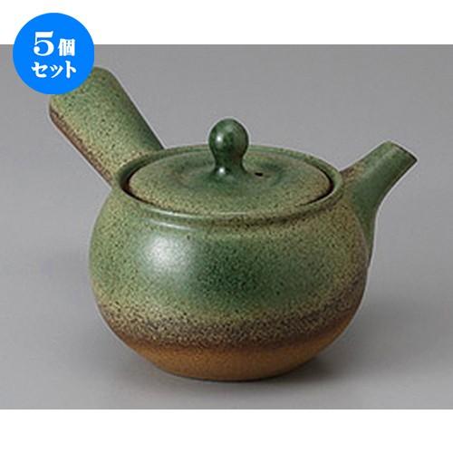 5個セット☆ 常滑急須 ☆灰釉タマゴ型急須(さわやかアミ) [ 330cc ] 【 料亭 旅館 和食器 飲食店 業務用 】