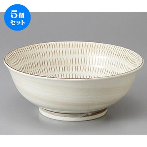 5個セット☆ 中華丼 ☆飛び鉋ラーメン丼 [ 20.3 x 8cm ] 【 中華食器 ラーメン店 飲食店 業務用 】